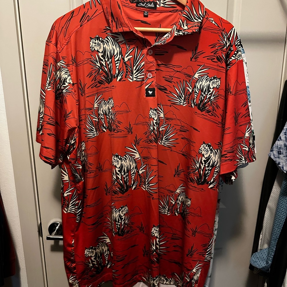 Bad Birdie Red Casual Button Down Shirt